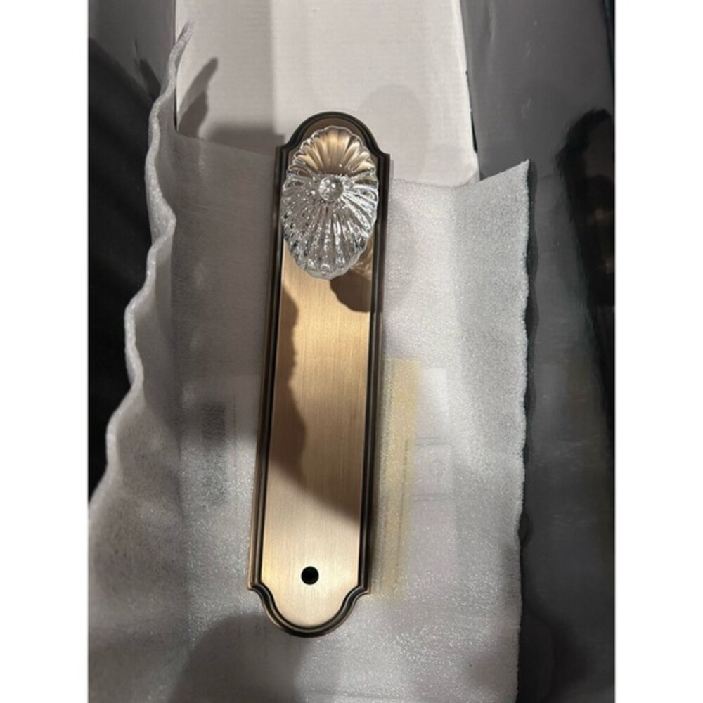 New Grandeur 804038 Hardware Arc Tall Plate Burgundy Knob Single Dummy Brass‎